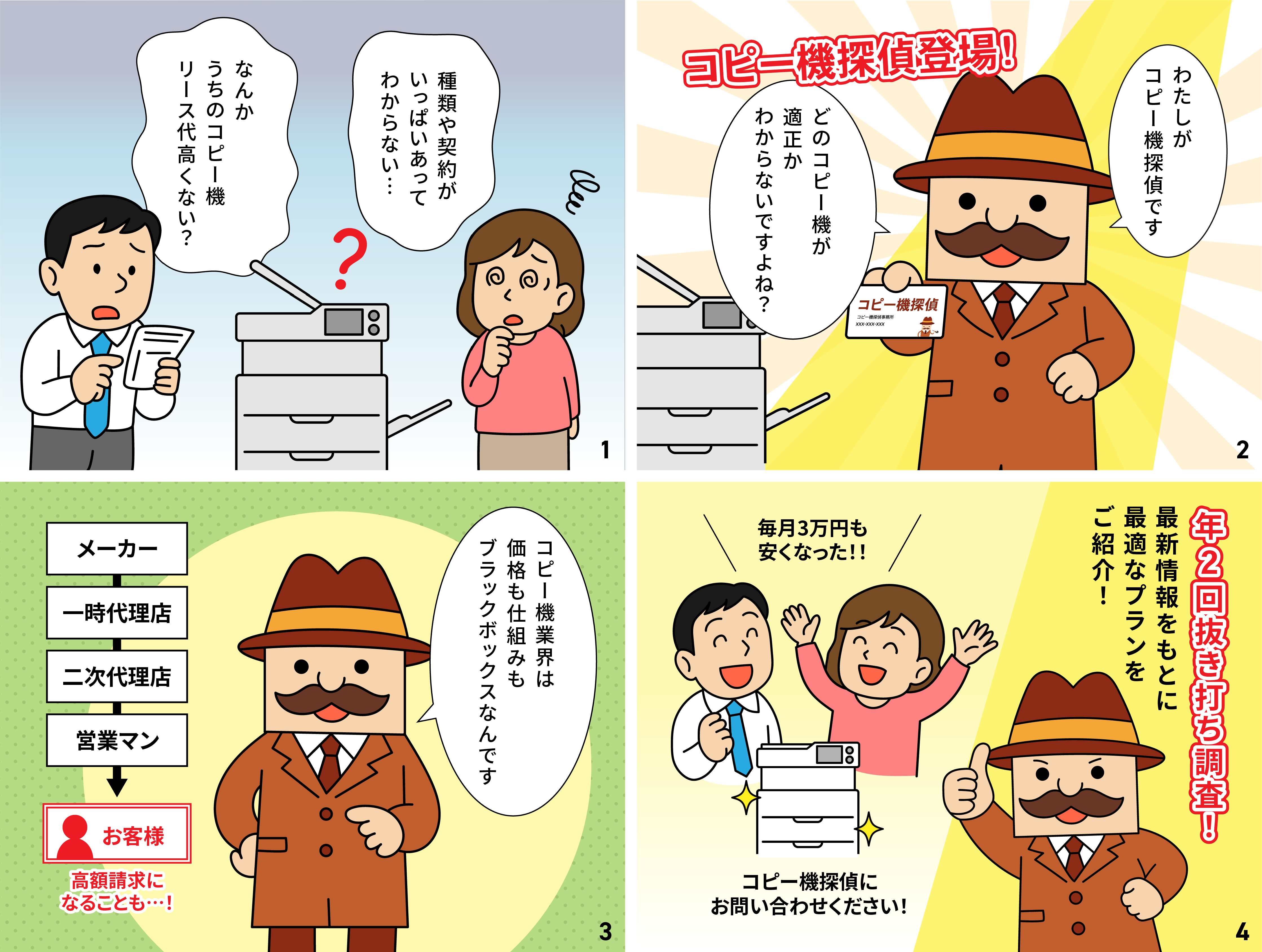 4コマまんが(横)